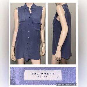 Equipment Sleeveless Button Down Blouse XS